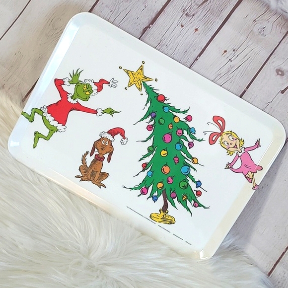 2018 The Grinch Who Stole Christmas Bistro Plastic Serving Platter Collectible - Picture 5 of 14